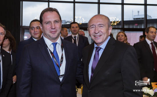 Davit Tonoyan, Ministre des situations d’urgence a rencontré Gérard Colomb, Ministre français de l’intérieur 