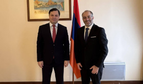 ՀՀ դեսպան Արման Խաչատրյանի հանդիպումըՖրանկոֆոնիայի խաղերի միջազգային կոմիտեի տնօրենի հետ։